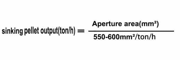 sinking pellet output