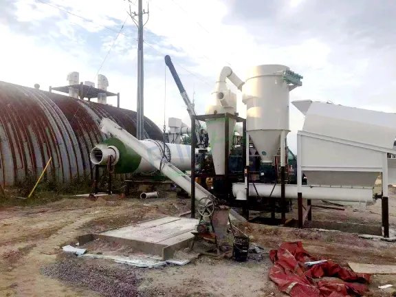 3-5 T/H organic fertilizer pellet production line installed in Thailand for fertilizer granulation